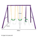 Kahuna Kids 4-Seater Swing Set Purple Green