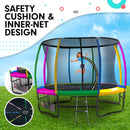 Kahuna 8ft Outdoor Rainbow Trampoline With Safety Enclosure