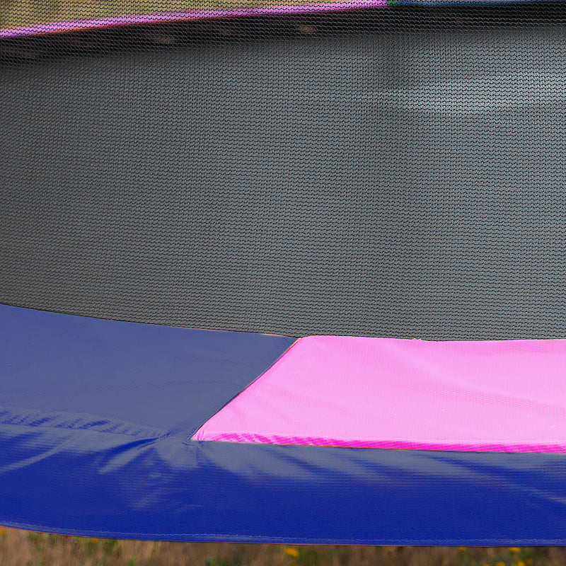 Kahuna 14ft Trampoline Free Ladder Spring Mat Net Safety Pad Cover Round Enclosure - Rainbow