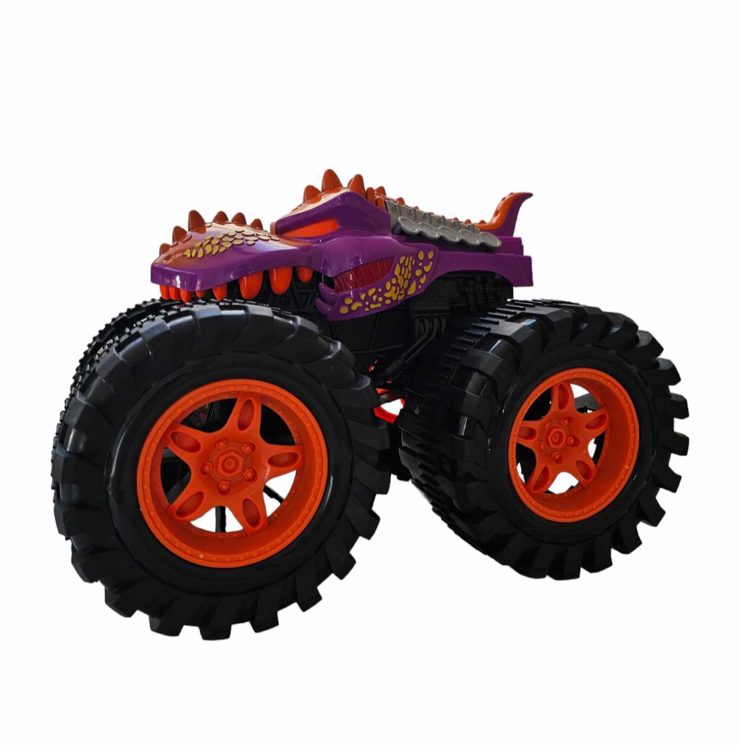 Friction Powered Purple Rhino Monster Truck for Children 116 Scale 3