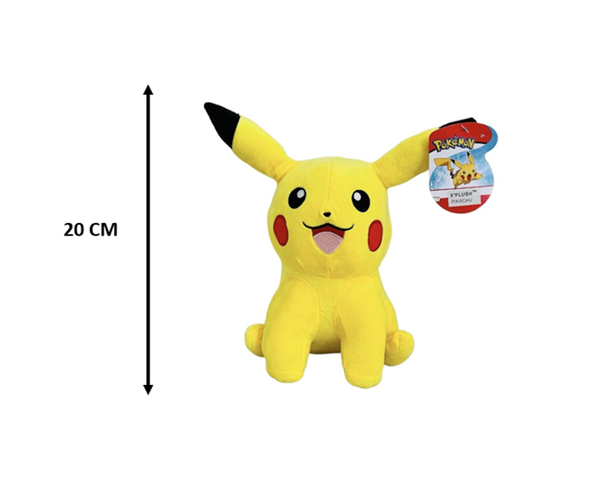 Wicked Cool Toys Pokémon Sitting Plush Pikachu 8"