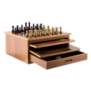 10 in 1 Wooden Chess Board Games Checkers House Unit Set