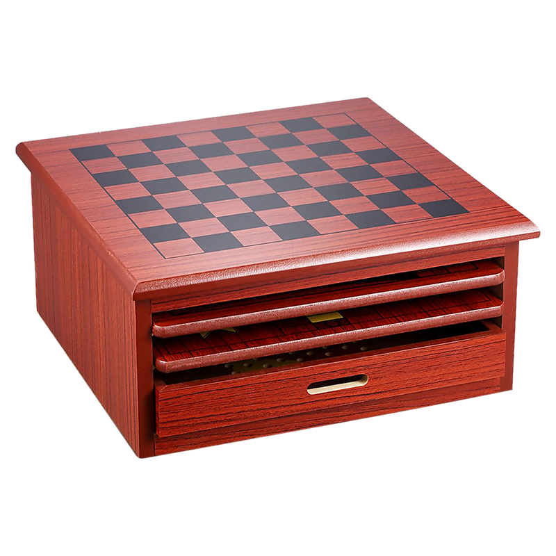 10 in 1 Wooden Chess Board Games Checkers House Unit Set