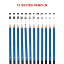 Art Sketch Pencils Oil Drawing Colouring Graphite Charcoal Pencil Set 72pcs/set