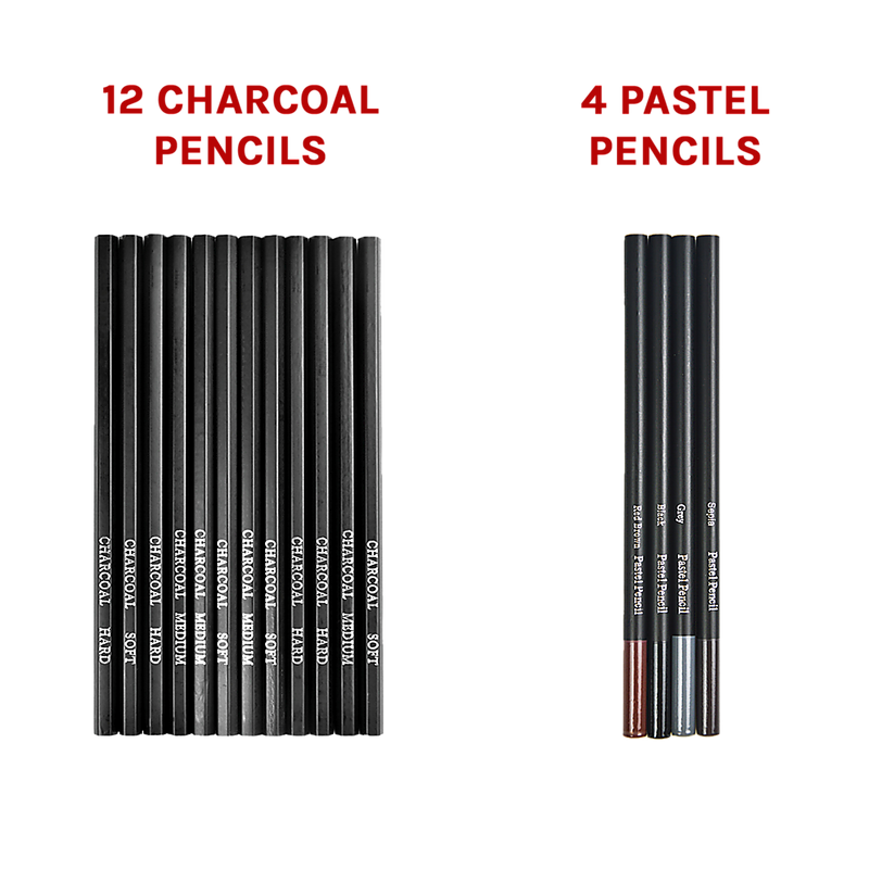 Art Sketch Pencils Oil Drawing Colouring Graphite Charcoal Pencil Set 72pcs/set